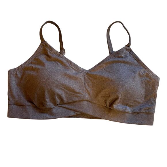 Torrid Sports Bra Brown Cross Front Detail & Adjustable Spaghetti Straps 1 (1X) - Picture 1 of 9